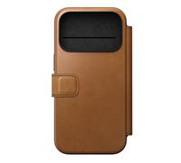 Coque en Cuir Folio Moderne Nomad iPhone 17 Pro - Beige clair - NM014179858