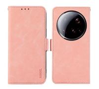 Coque En Cuir Magnétique Rfid Abeel Pour Xiaomi 15 Ultra, Rose