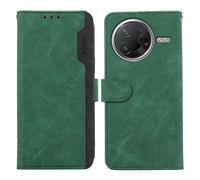 Coque En Cuir Magnétique Rfid Abeel Pour Xiaomi Poco F7 Pro / F7 Ultra, Vert-Noir
