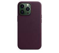 Coque En Cuir Magsafe Pour Apple iPhone 13 Pro - Cerise Foncée - Neuf