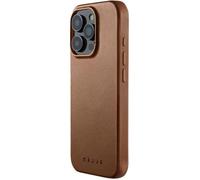 Coque en Cuir - Mujjo - iPhone 16 Pro - Marron - Portefeuille intégré - Protection MagSafe