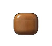 Nomad Étui en cuir Nomad Tan-C anglais pour AirPods 4 – Compatible Qi et MagSafe