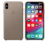 Coque En Cuir Officielle Apple Pour IPhone XS Max - Gris Taupe - Neuf