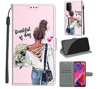 Coque en Cuir Oppo A54 5G, Étui Téléphone Oppo A74 5G / Oppo A93 5G, Housse Pochette Oppo A54 5G Fonction Stand Etui Coque pour Oppo A54 5G / Oppo A74 5G / Oppo A93 5G