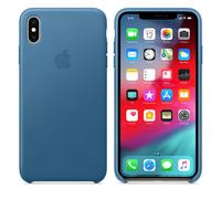 Coque en cuir pour iPhone XS Max Bleu