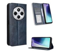 Coque En Cuir Rétro Avec Boucle Magnétique Pour Redmi 14c 4g, Bleu