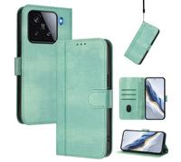 Coque En Cuir Rétro Avec Boucle Pour Xiaomi 15, Menthe
