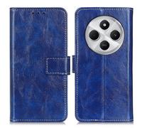 Coque En Cuir Rétro Pour Redmi 14c 4g, Bleu