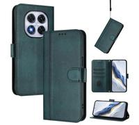 Coque En Cuir Rétro Pour Redmi Note 14 Pro 5g / Note 14 Pro+, Vert Foncé