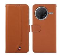 Coque En Cuir Rfid Abeel Pour Xiaomi Poco F7 Pro, Brun