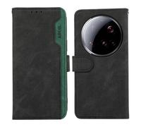 Coque En Cuir Rfid Magnétique Abeel Pour Xiaomi 15 Ultra, Noir-Vert