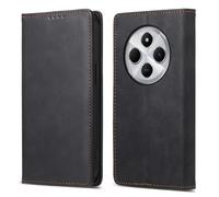 Coque En Cuir Rfid Magnétique Pour Redmi 14c 4g, Noir