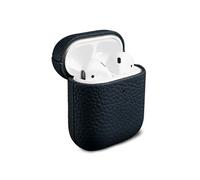 Accezz Coque en Cuir véritable pour AirPods 1 / 2 Bleu foncé G