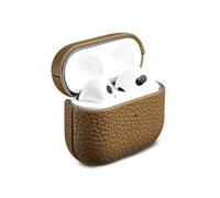 Accezz Coque en Cuir véritable pour AirPods 3 Taupe G