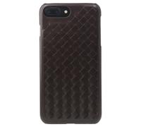 Coque en cuir véritable Treccia pour Apple iPhone 6 Plus/6s Plus/7 Plus/8 Plus, Marron