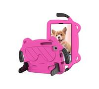 Coque en EVA motif de dessin animé mignon, anti-chutte avec béquille pour votre Samsung Galaxy Tab A7 Lite 8.7-pouces - Rose rouge/noir