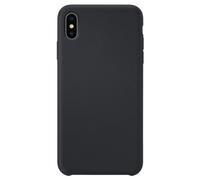 Coque en Gel de Silicone Doux pour Apple iPhone XS Max, Noir satin