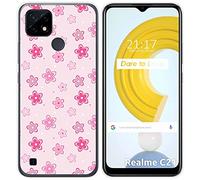 Coque en gel TPU pour Realme C21 Motif fleurs