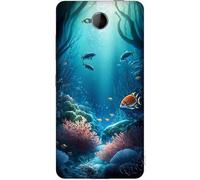 Coque en plastique rigide compatible avec Nokia Lumia 650,Design océan