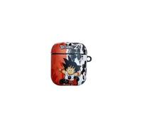 Coque en silicagel avec porte-clé pour Airpods 1/2-Dragon Ball-Goku mignon-rouge blanc