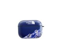 Coque en silicagel avec porte-clé pour Airpods Pro-montagne enneigée-bleu