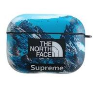 Coque en silicagel avec porte-clé pour Airpods Pro-montagne enneigée-bleu noir G