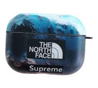 Coque en silicagel avec porte-clé pour Airpods Pro-volcan-noir bleu G