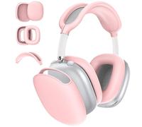 Coque en Silicone 3 en 1 Compatible avec Les écouteurs Apple Airpods Max, Coque Anti-Rayures pour Oreillettes et Bandeau Compatible avec Apple Airpod Max, étui pour Accessoires (Rose)