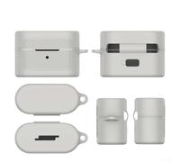 Coque en silicone à finition lisse compatible avec Sony WF-1000XM6 améliore la manipulation tout en offrant une protection (gris)