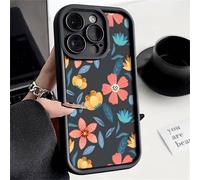 Coque En Silicone À Fleurs Colorées,Étui Souple En Tpu Pour Iphone 17 16e 15 16 Pro Max 14 13 12 11 Pro Max Air,Antichoc.Black.For Iphone 11