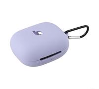 Coque en silicone absorbant les chocs pour Beats Powerbeats Pro 2 avec mousqueton pour un transport quotidien sécurisé (violet)