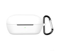 Coque en silicone absorbant les chocs pour écouteurs Sony WF C710NSA avec port de charge pratique (blanc)