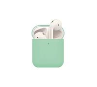 Coque en silicone airpods mats côte vert pour votre Apple AirPods (2019)/(2016)