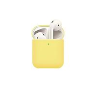 Coque en silicone airpods mats jaune pour votre Apple AirPods (2019)/(2016)