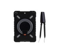 Coque en silicone antichoc avec double béquille et bandoulière noir pour votre Apple iPad 10.2 (2019)/Air 10.5 pouces (2019)