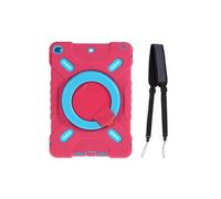 Coque en silicone antichoc avec double béquille et bandoulière rose pour votre Apple iPad 10.2 (2019)/Air 10.5 pouces (2019)