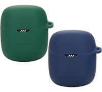 Coque En Silicone Antichoc Compatible Jbl Quantum Stream - Fine Et Ajustée, Accès Lightning, Compatible Charge Sans Fil - Lot De 2 (Bleu & Vert)