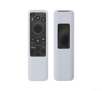 Coque en silicone antichoc conçue spécifiquement pour la télécommande Samsung BN59-01480A avec visibilité dans la lumière sombre et découpes précises (blanc)