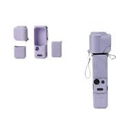 Coque en silicone antichoc et anti-chute pour DJI Pocket 4 avec protection d'écran et capuchon d'objectif, violet, Unisexe
