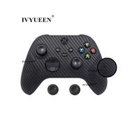 Coque en silicone antidérapante en fibre de carbone noire pour manette Xbox Series X S Core, impression