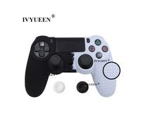 Coque en silicone antidérapante noire et blanche pour manette Sony DualShock 4 PS4 Pro Slim, motif camouflage