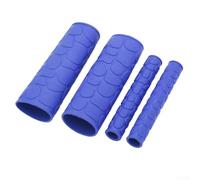 Coque en silicone antidérapante pour poignées de frein et guidon de moto offrant une protection contre les intempéries et un meilleur contrôle (bleu)