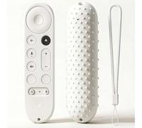 Coque en silicone antidérapante pour télécommande vocale Google TV Streamer 4K Google TV (4K) Blanc