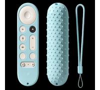 Coque en silicone antidérapante pour télécommande vocale Google TV Streamer 4K Google TV (4K) Bleu brillant