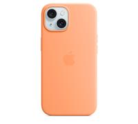 Coque En Silicone Apple iPhone 15 Officielle - Orange Sorbet - Neuf