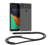 kwmobile Coque Collier Compatible avec Google Pixel 3a Coque - Housse de Protection en TPU avec Cordon Sangle - Transparent