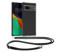 kwmobile Coque Collier Compatible avec Google Pixel 7 Coque - Housse de Protection en TPU avec Cordon Sangle - Transparent