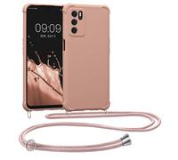 kwmobile Coque Collier Compatible avec Oppo A16 / A16s / A54s Coque - Coque Housse en Silicone avec Collier Nacre