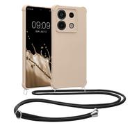 kwmobile Coque Collier Compatible avec Xiaomi Redmi Note 13 Pro 5G / Poco X6 5G Coque - Coque Housse en Silicone avec Collier crème