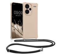 kwmobile Coque Collier Compatible avec Xiaomi Redmi Note 13 Pro+ 5G / Redmi Note 13 Pro Plus 5G Coque - Coque Housse en Silicone avec Collier crème